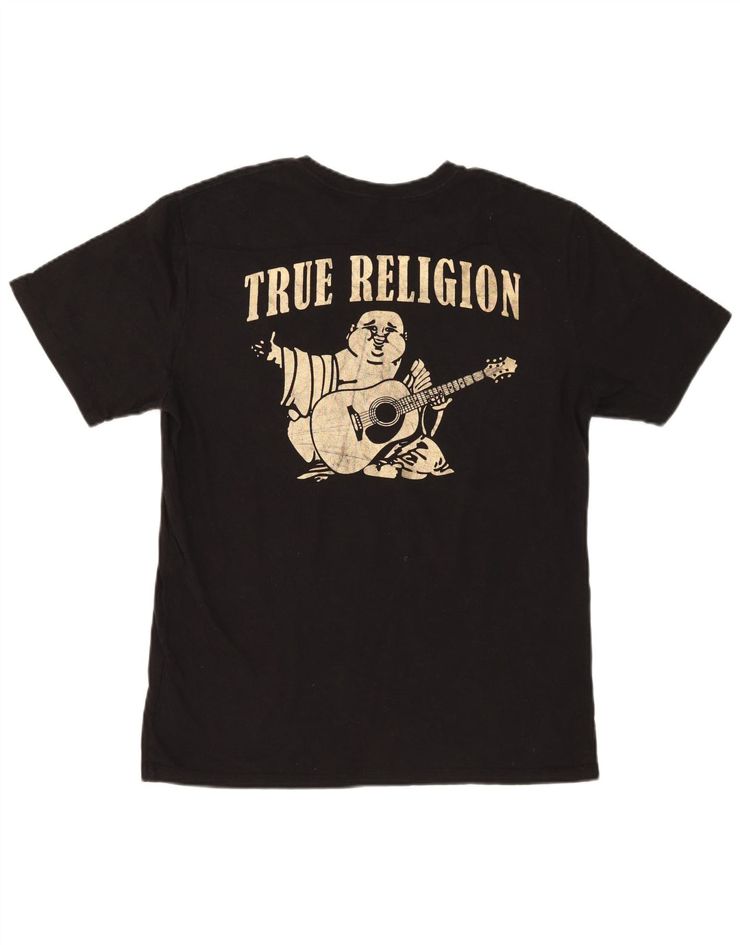 Velika crna pamučna muška majica s grafičkim motivima True Religion