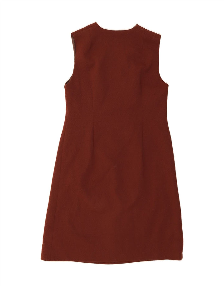 VINTAGE Womens Sleeveless A-Line Dress IT 46 Large Brown Polyester Vintage Vintage and Second-Hand Vintage from Messina Hembry 