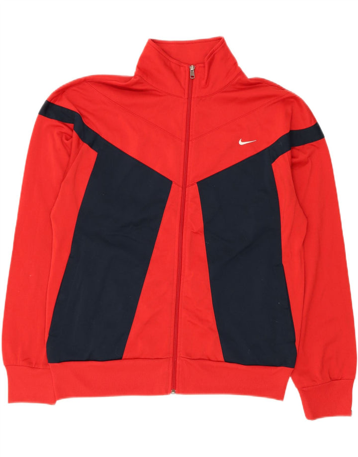 NIKE Mens Tracksuit Top Jacket UK 38/40 Medium Red Colourblock Vintage Nike and Second-Hand Nike from Messina Hembry 