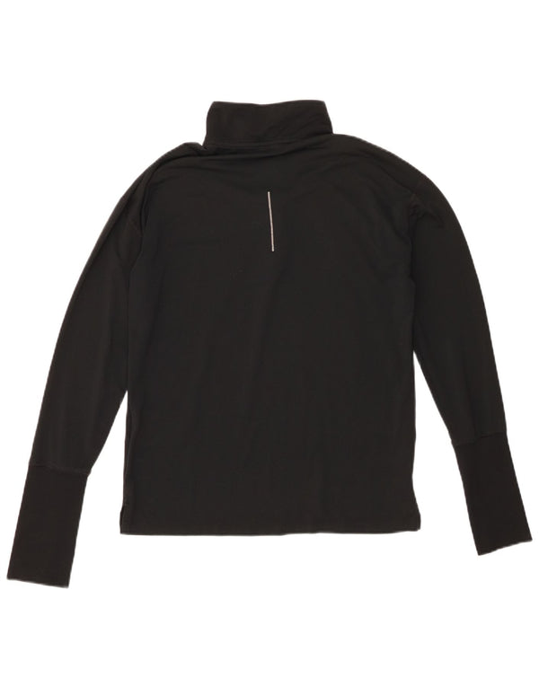 Nike Ženska trenirka Dri Fit Zip Neck Top UK 6 XS crni poliester
