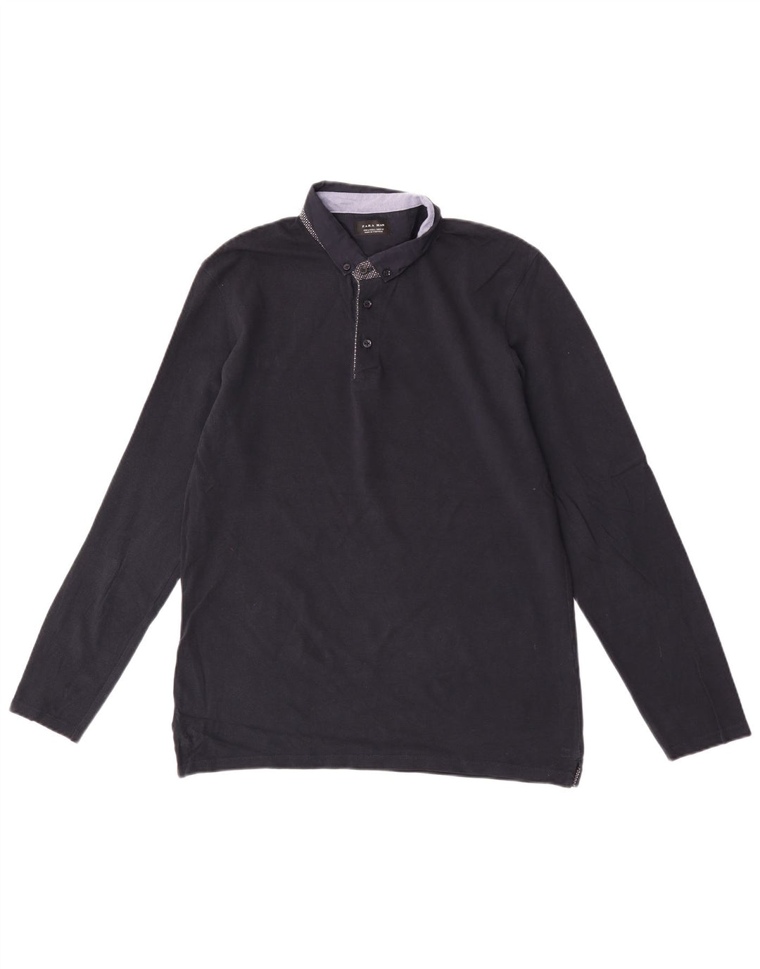 Zara muška polo majica dugih rukava velika tamnoplava
