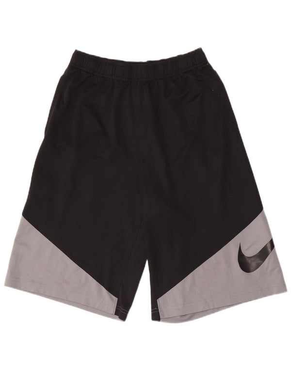 Nike Boys Dri Fit Graphic Sport Shorts 13-14 Years XL Black Colourblock
