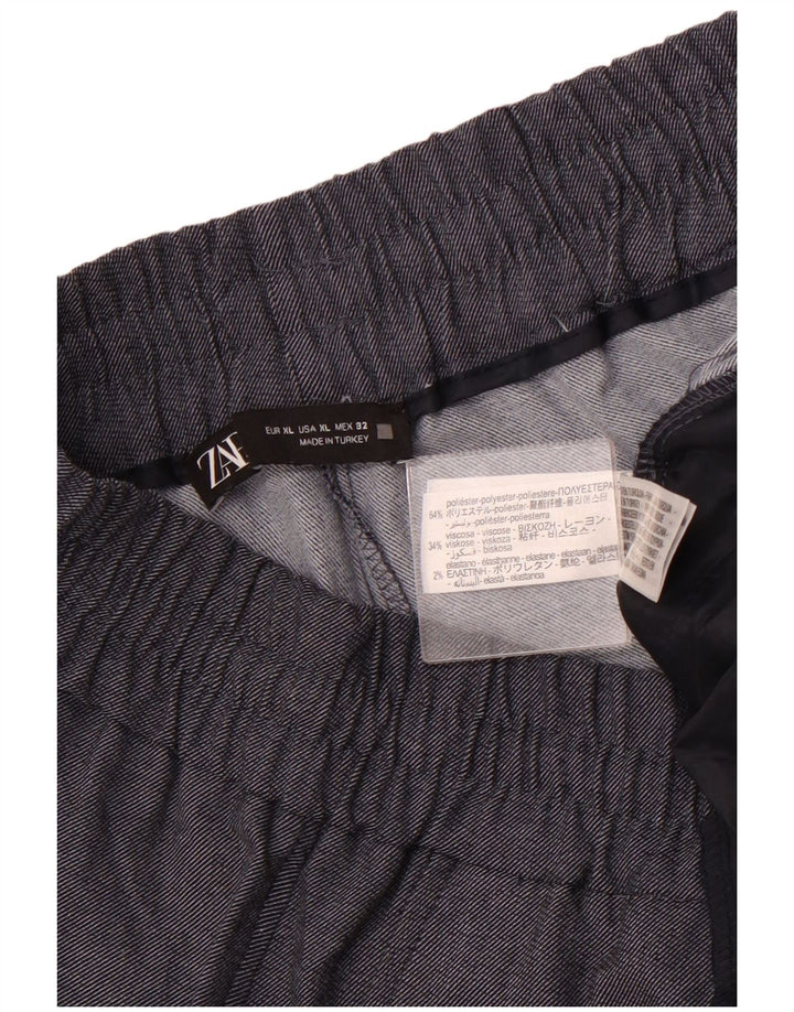 ZARA ženske džogere chino hlače XL W32 L27 sivi poliester