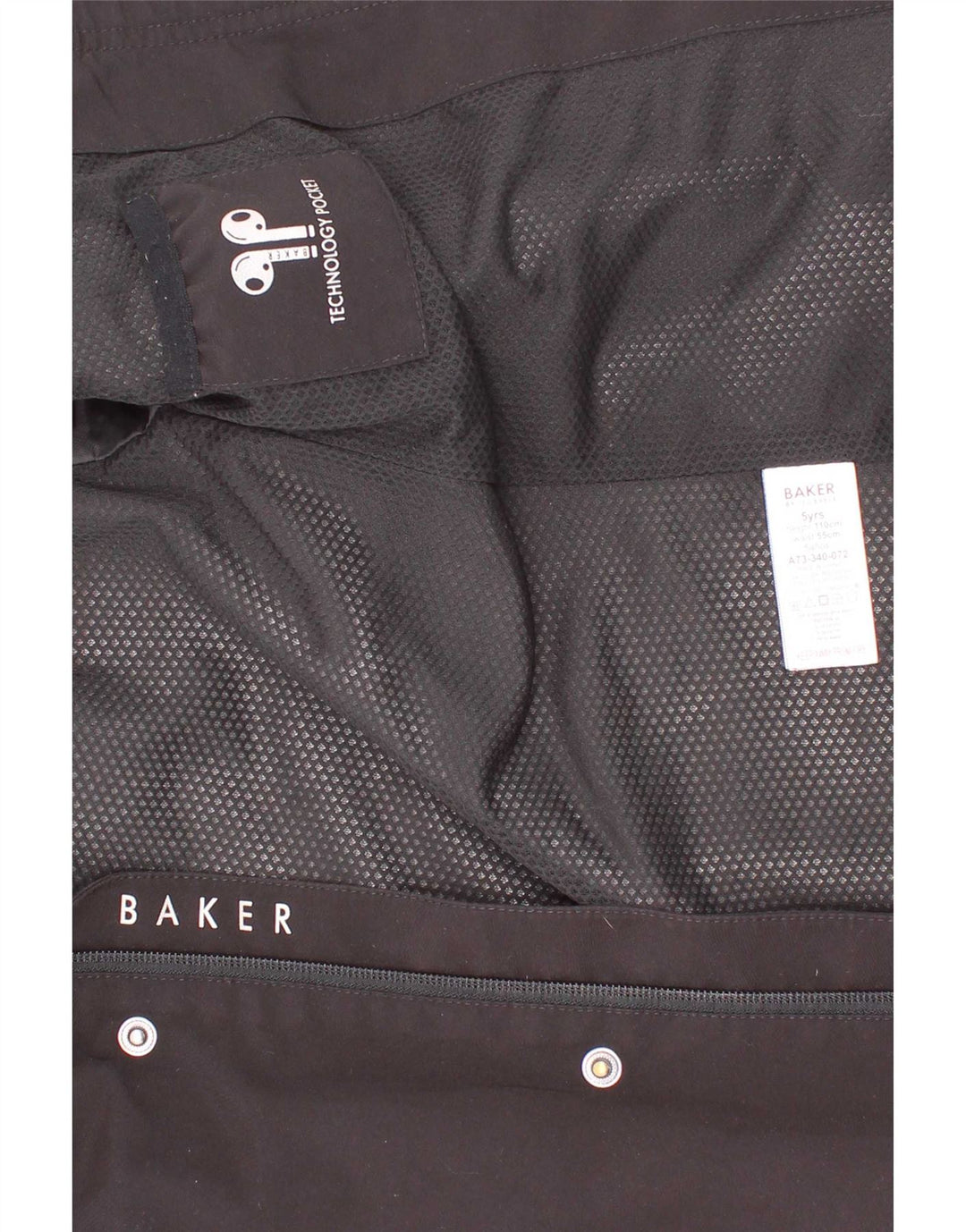 Ted Baker Kišna jakna s kapuljačom za dječake, 4-5 godina crna od poliestera