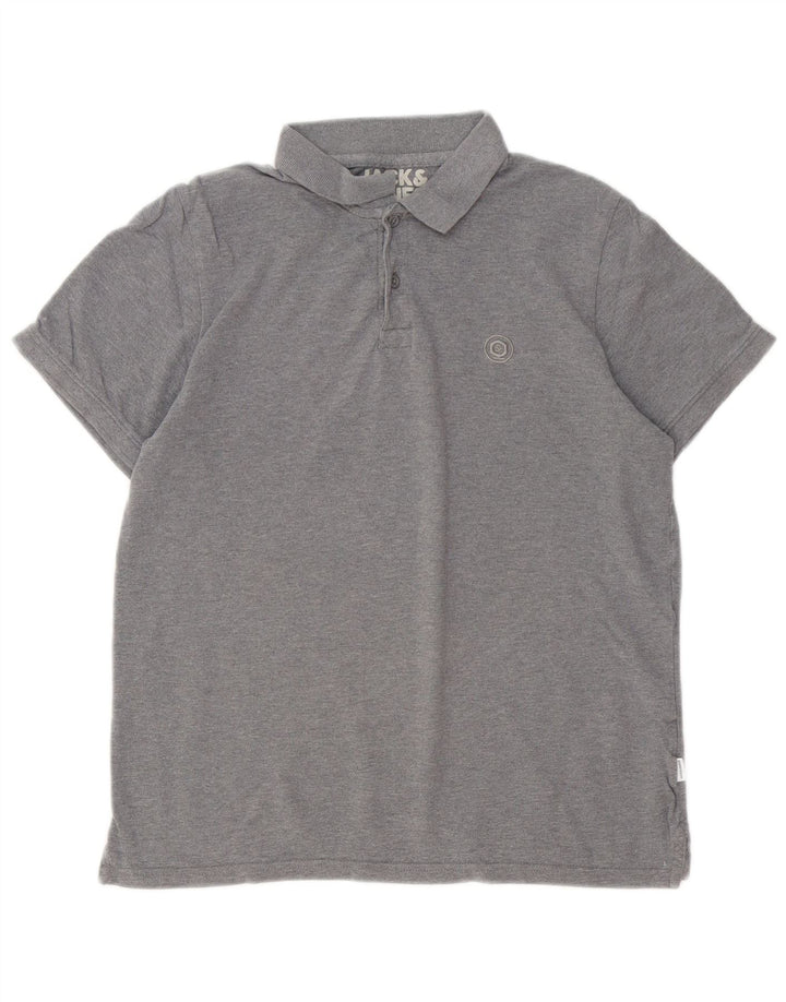 Jack & Jones muška polo majica srednje sivi flekasti pamuk