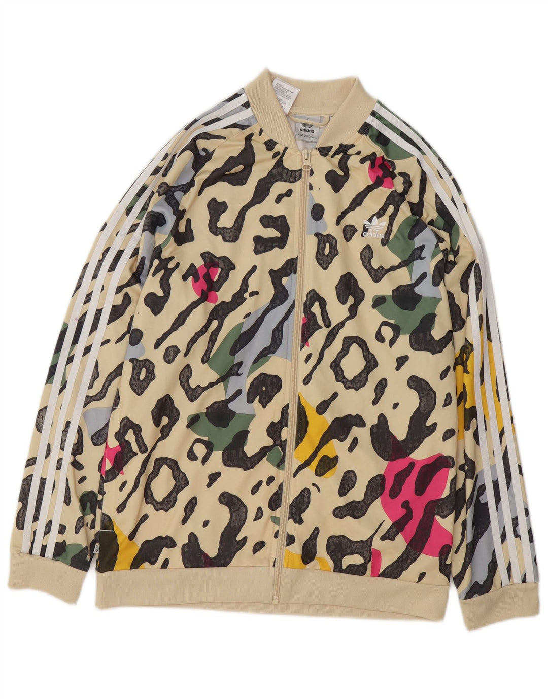 ADIDAS Gornja jakna za trenirku za djevojčice 15-16 godina, bež poliester sa životinjskim printom