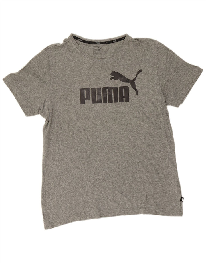 Puma muška velika siva majica s grafičkim motivima