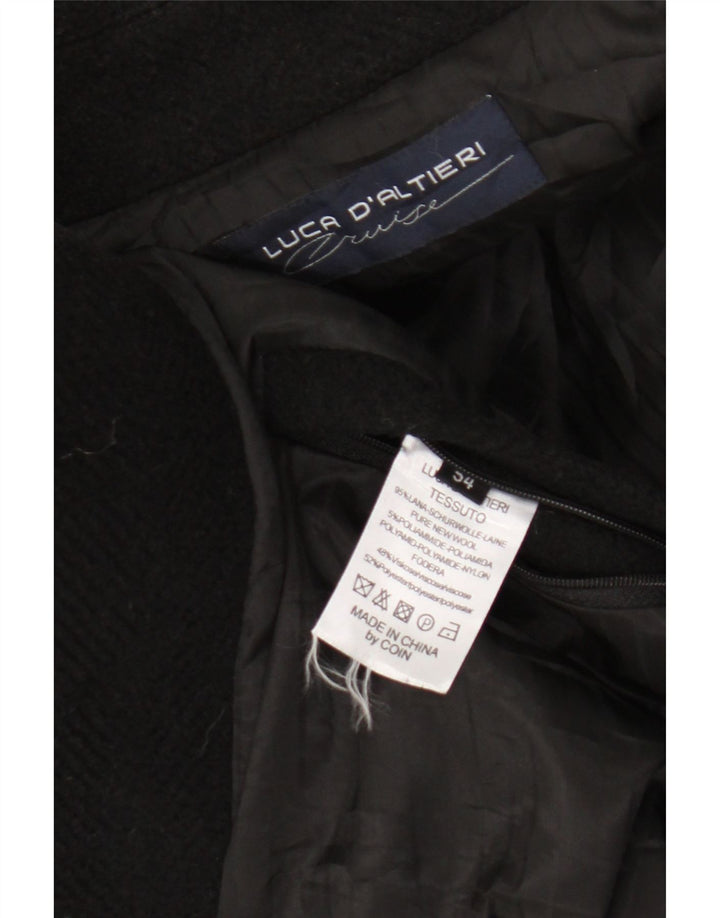 Luca D'altieri muški duffle kaput IT 54 2XL crna vuna