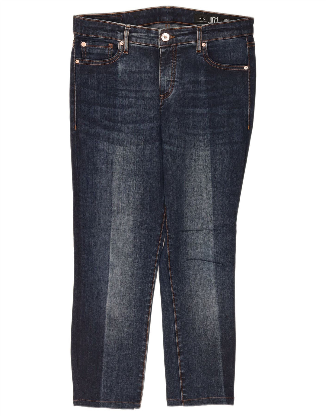 ARMANI EXCHANGE Ženske J01 kratke super uske traperice W29 L23 tamnoplave