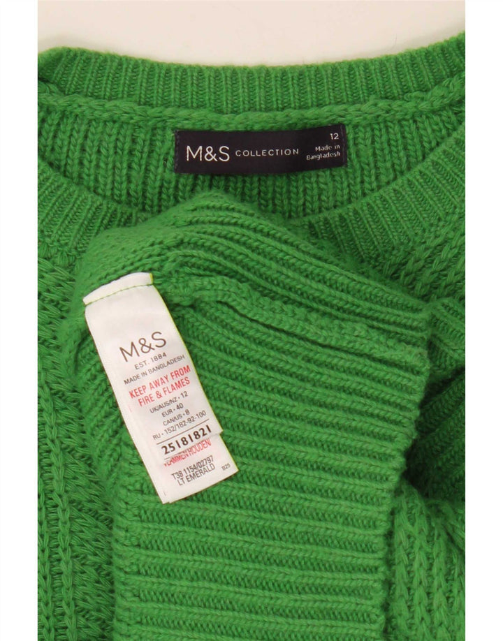 Marks & Spencer ženski džemper s veznim izrezom UK 12 Srednje zelena