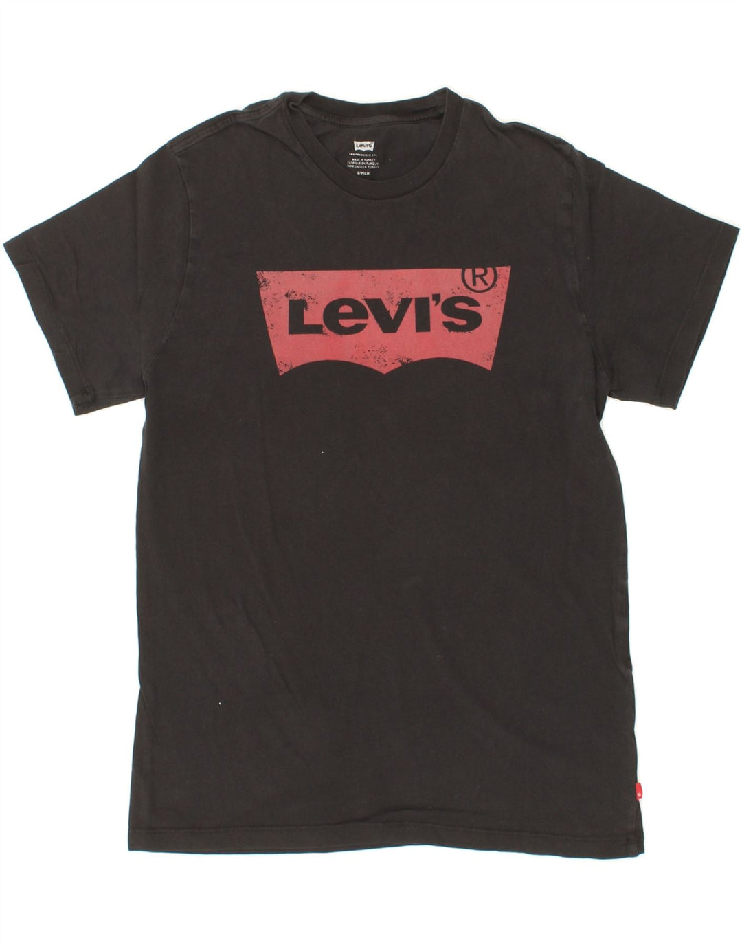 LEVI'S Mens Graphic T-Shirt Top Small Black Vintage Levi's and Second-Hand Levi's from Messina Hembry 