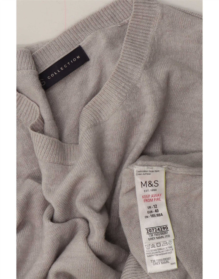 Marks & Spencer ženski džemper s okruglim izrezom UK 12 srednje siva