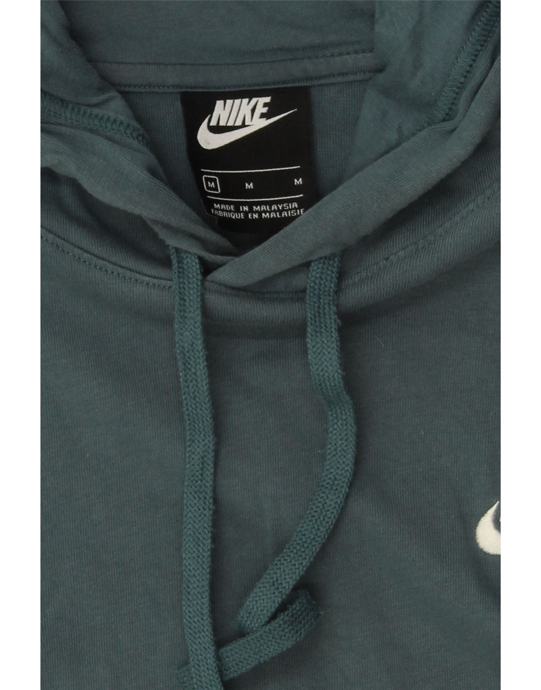 NIKE Womens Oversized Hoodie Jumper UK 14 Medium Blue Cotton Vintage Nike and Second-Hand Nike from Messina Hembry 
