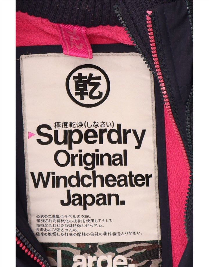 SUPERDRY ženska jakna s vjetrovkom UK 16 velika tamnoplava