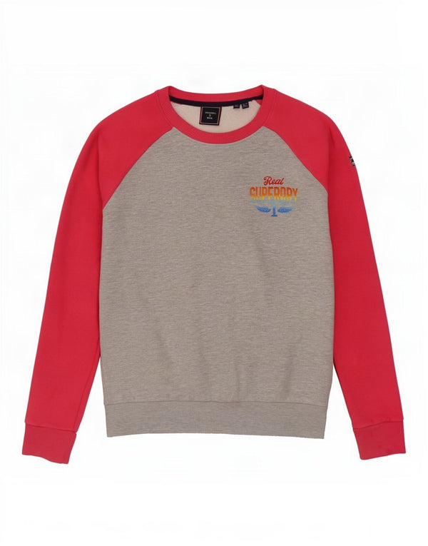 Superdry ženska prekomjerna majica UK 10 malih sivih boja
