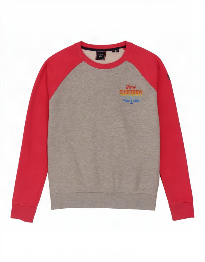 Superdry ženska prekomjerna majica UK 10 malih sivih boja