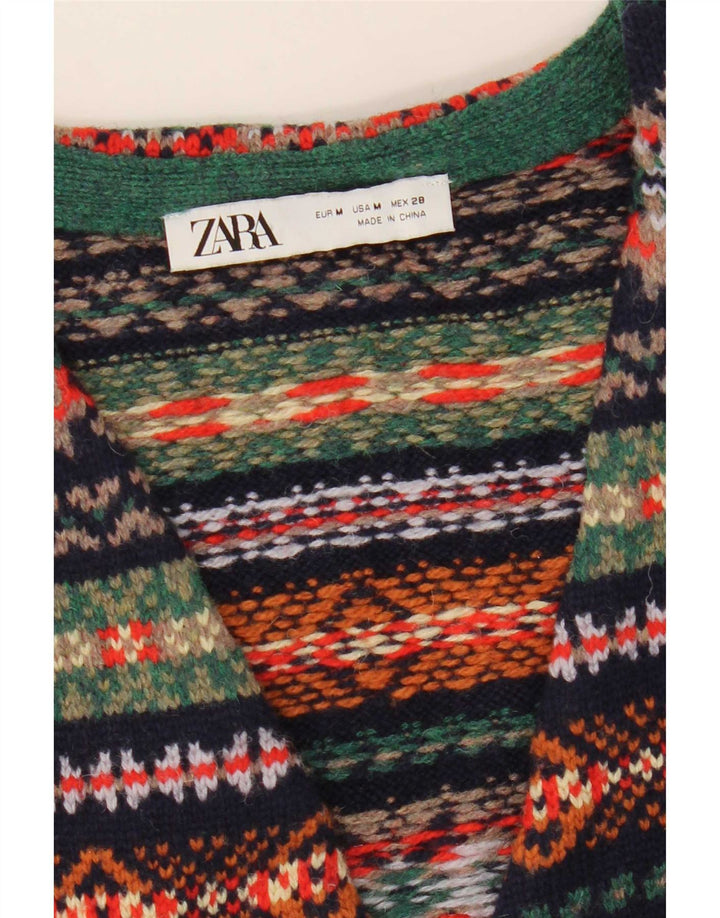 Zara ženski kratki prsluk UK 12 srednje raznobojna vuna