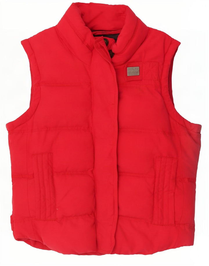 Superdry ženska podstavljena jakna UK 14 srednje crvene pamučne boje