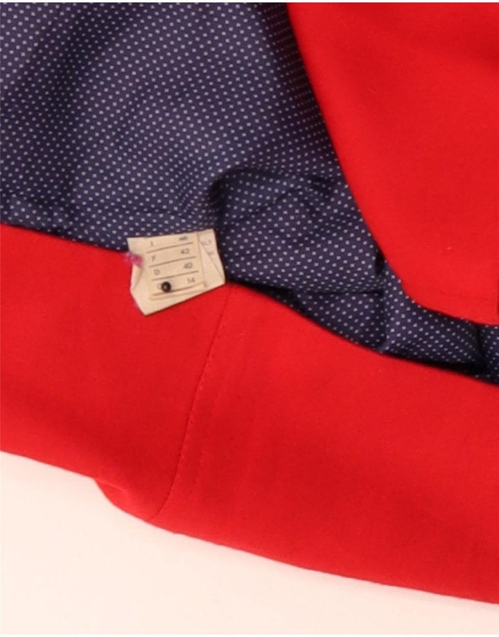 Vintage ženski sako s dvostrukim kopčanjem UK 14 srednje crvene vune Retro