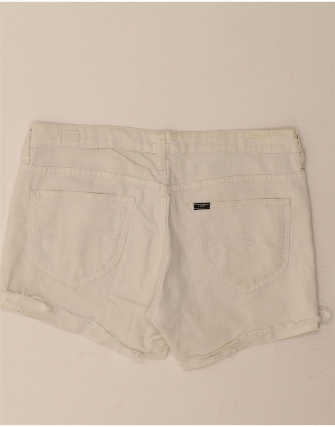 LEE Womens Scarlett Denim Shorts W31 Medium White Cotton Vintage Lee and Second-Hand Lee from Messina Hembry 