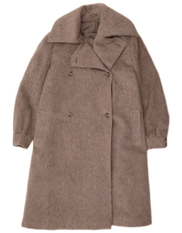 Vintage Womens Double Breasted Coat EU 44 XL Grey