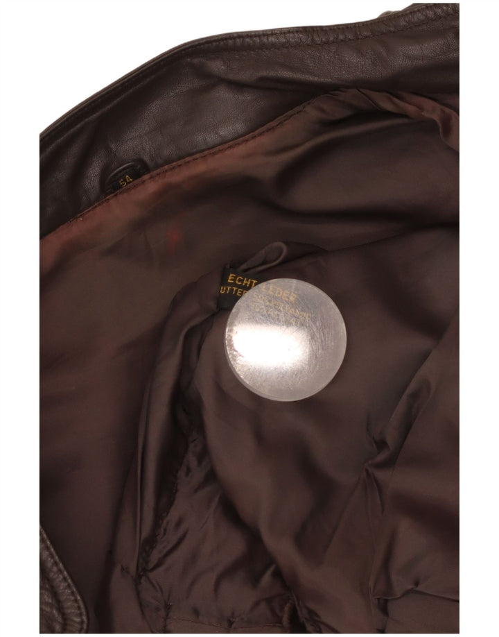 Vintage muška bomber kožna jakna EU 54 2XL smeđa koža