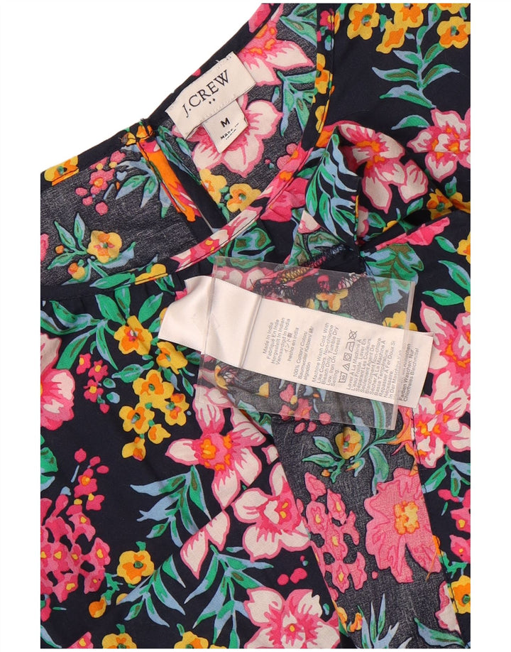 J. Crew Ženska majica s krilima šišmiša UK 14 Srednji raznobojni cvjetni pamuk
