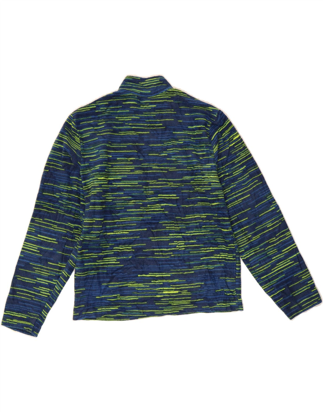 EDDIE BAUER Boys Fleece Jacket 14-15 Years Large  Navy Blue Striped Vintage Eddie Bauer and Second-Hand Eddie Bauer from Messina Hembry 