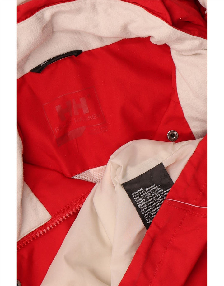 Helly Hansen ženska kišna jakna s kapuljačom UK 14 srednje crvene boje od poliestera