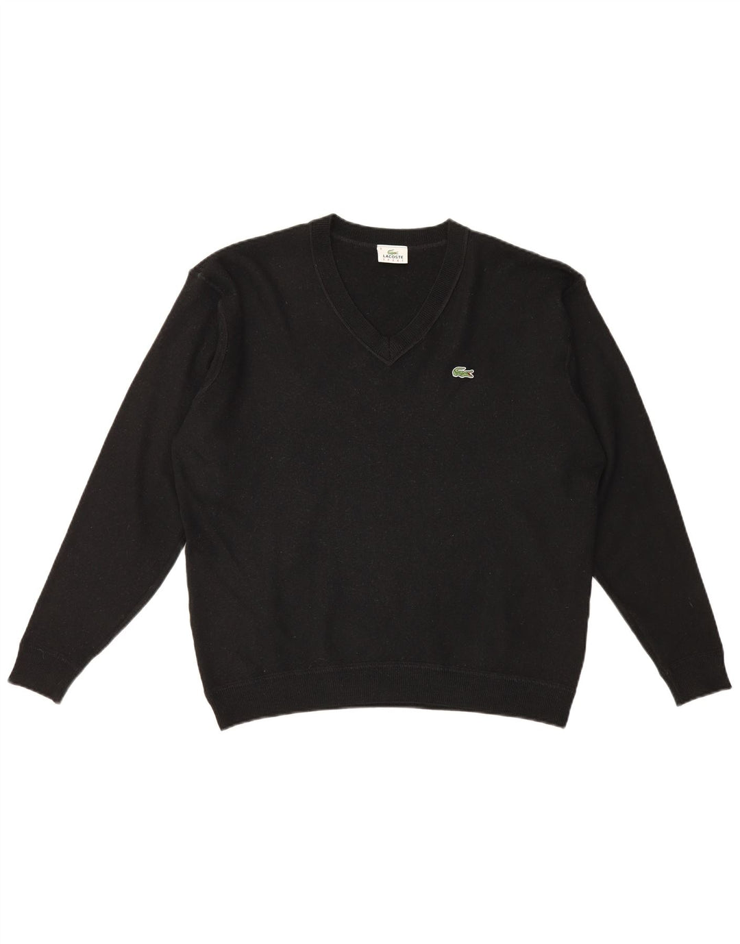 Lacoste muški džemper s V-izrezom veličina 8 3XL crna vunena