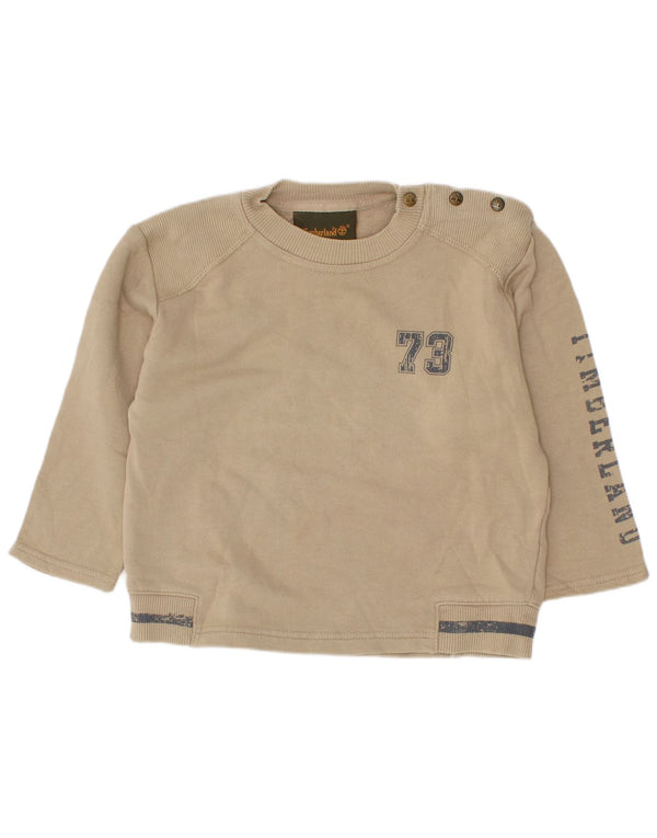 Timberland Boys Graphic Sweatshirt Džemper 2-3 godine bež pamuk