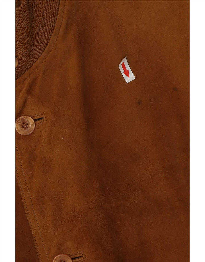 Vintage muška bomber jakna od brušene kože IT 54 2XL smeđa koža