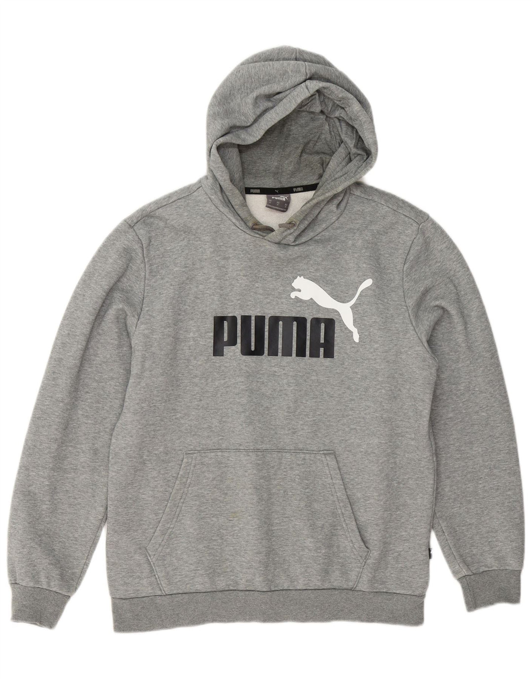 Puma muška majica s kapuljačom s kapuljačom, srednje sivi flekasti pamuk