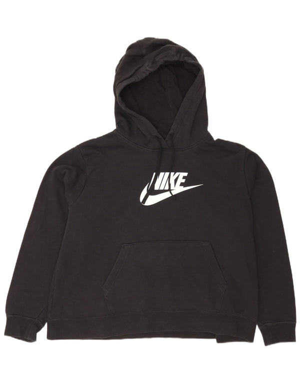 Nike ženska majica s kapuljačom s grafičkim motivima UK 18 XL tamnoplavi pamuk