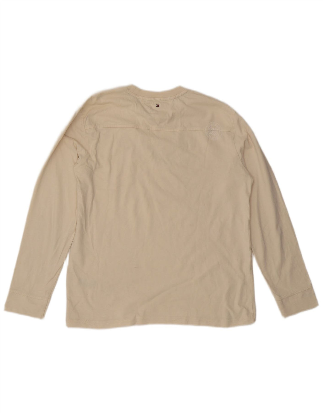 TOMMY HILFIGER Boys Graphic Top Long Sleeve 15-16 Years Off White Cotton Vintage Tommy Hilfiger and Second-Hand Tommy Hilfiger from Messina Hembry 
