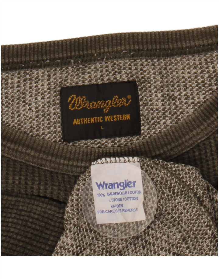 Wrangler muška majica kratkih rukava Veliki kaki pamuk