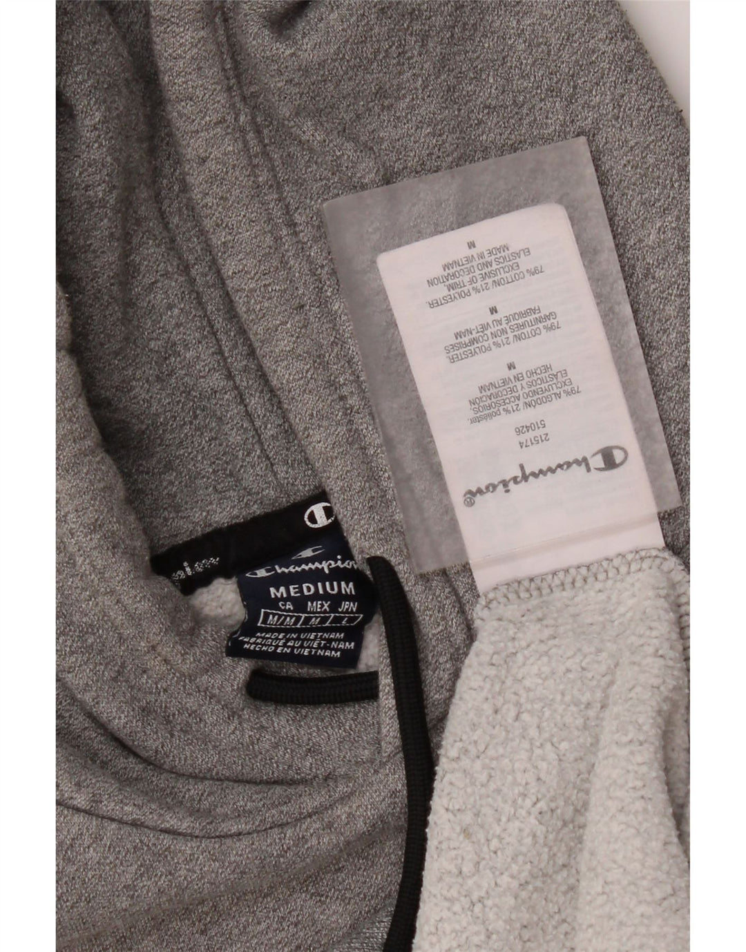 Champion muška majica s kapuljačom s kapuljačom, srednje sivi flekasti pamuk