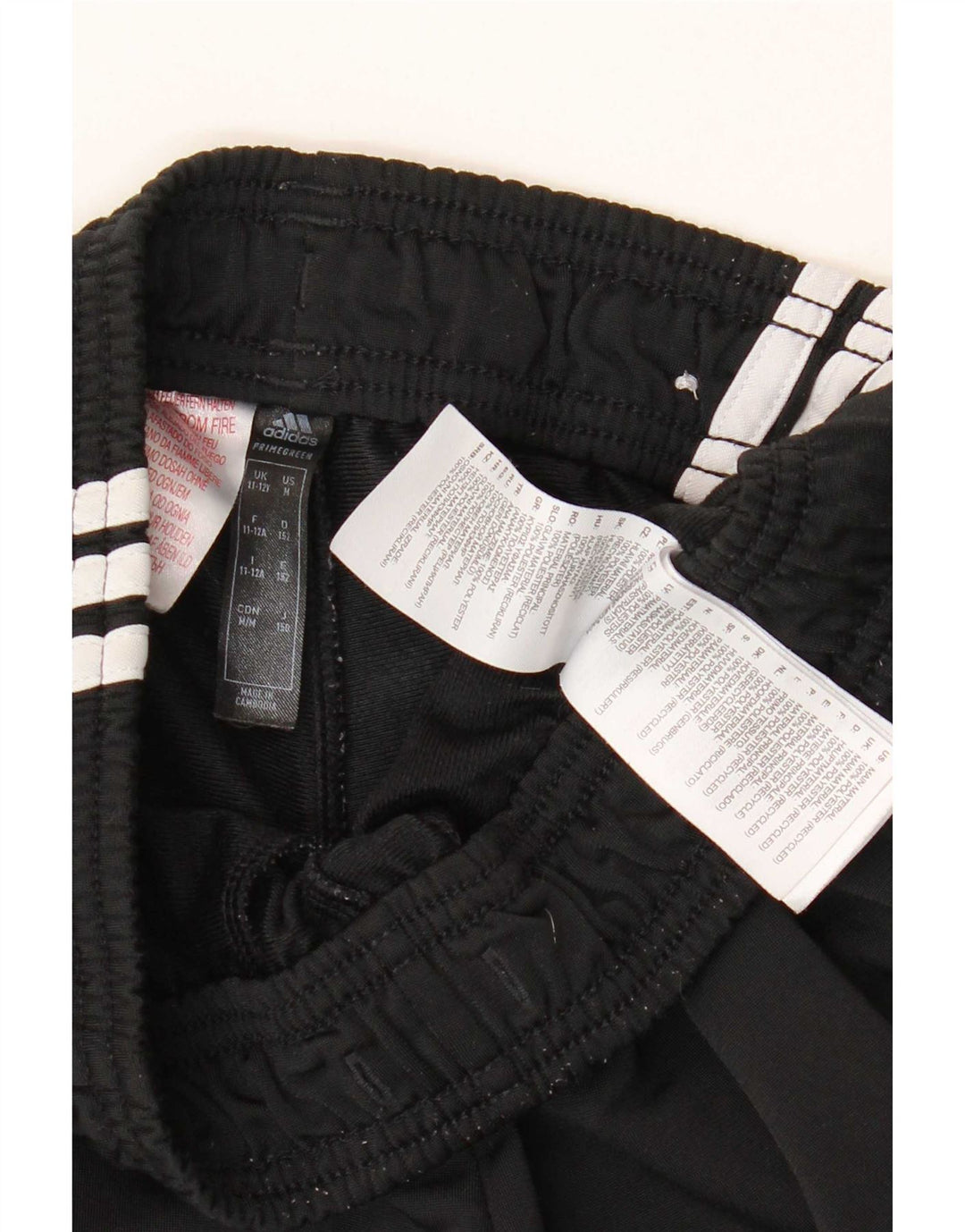 Adidas Hlače za trenirku za dječake 11-12 godina, crne poliesterske