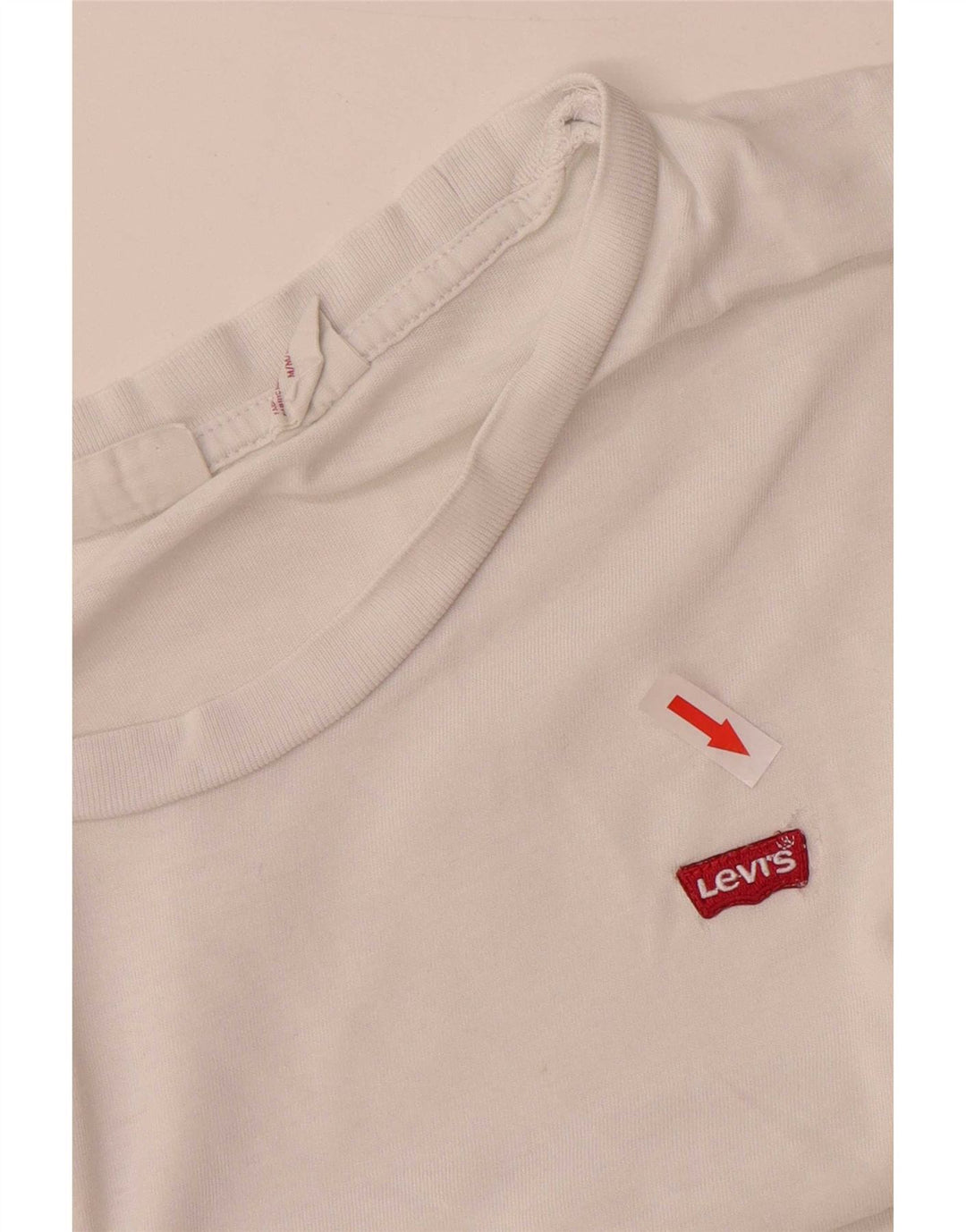 Levi's ženska majica kratkih rukava UK 14 Srednje bijeli pamuk