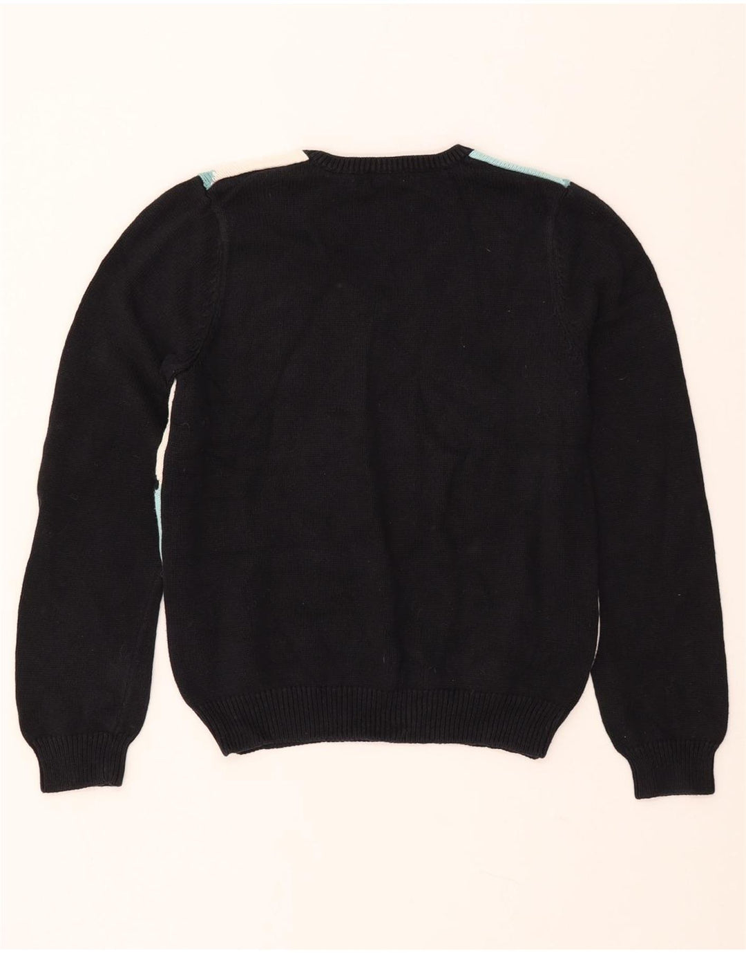 IZOD ženski džemper s V-izrezom za golf UK 12 Srednji crni Argyle/Diamond