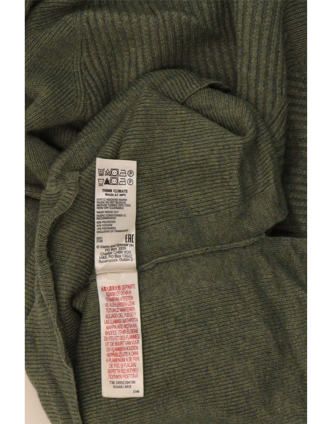 Marks & Spencer ženski džemper s kornjačičastim ovratnikom UK 14 Srednje zelena