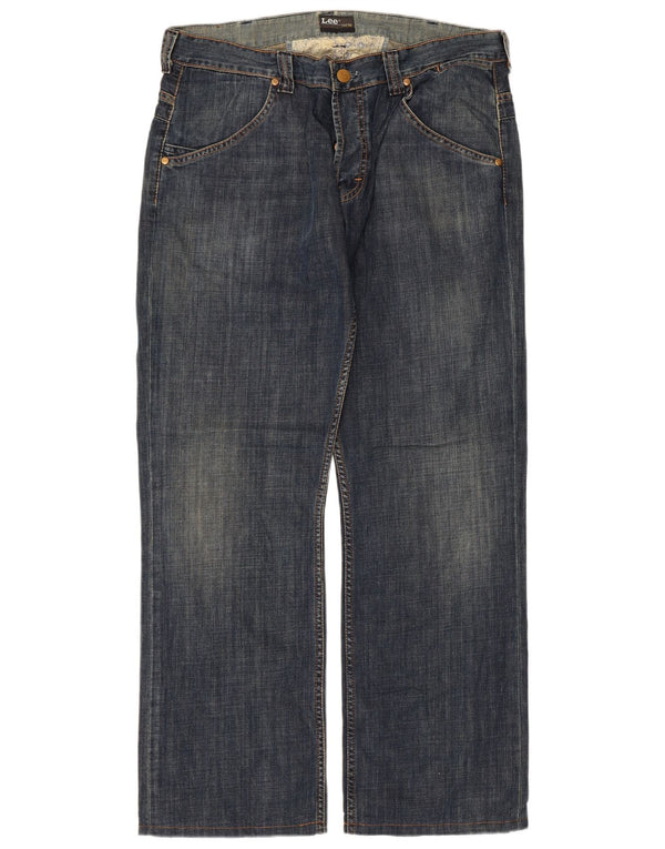 Lee Mens Knox Dart Straight Jeans W38 L31 Plavi pamuk