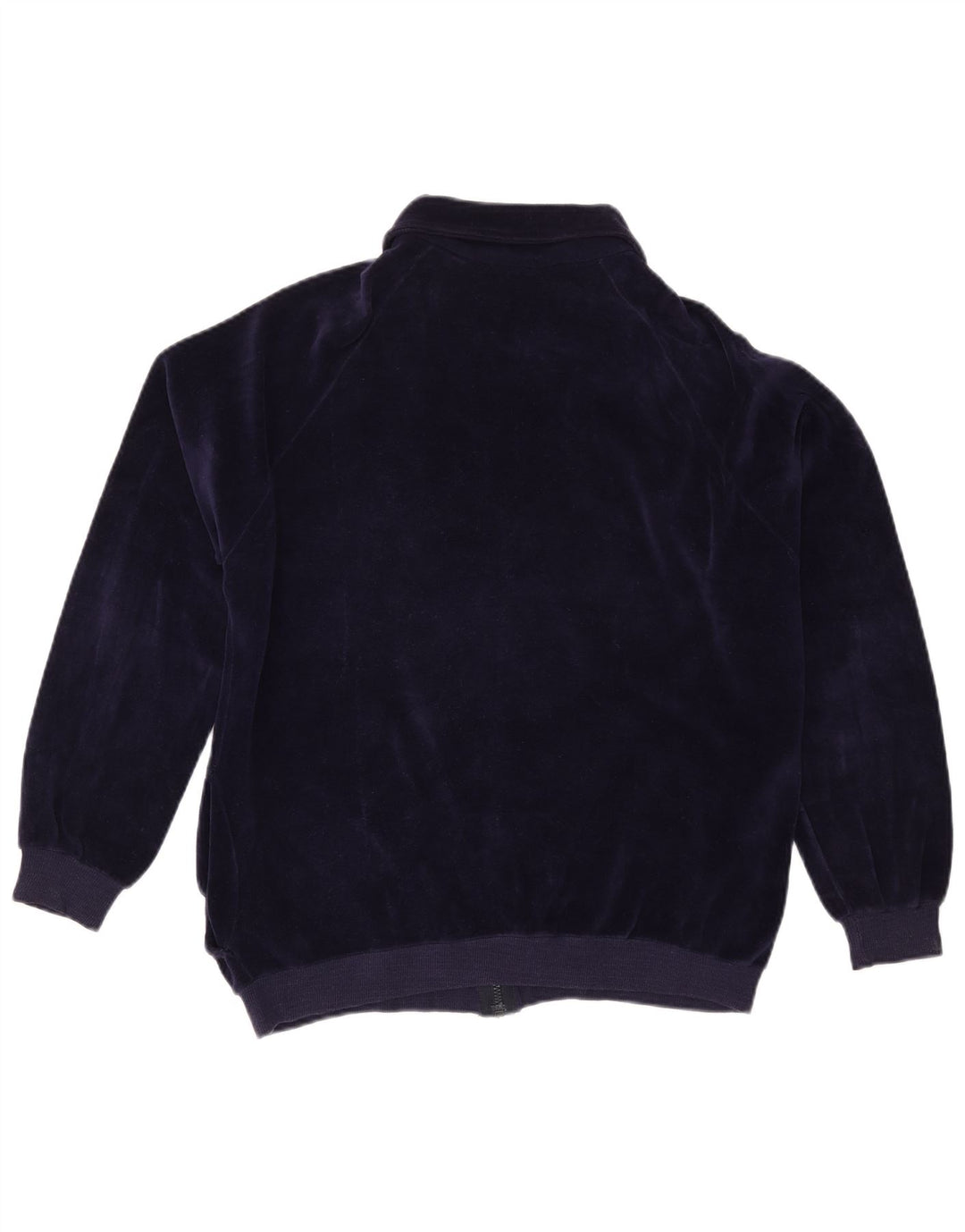 VINTAGE ženska gornja jakna trenirke UK 16 Veliki tamnoplavi pamuk