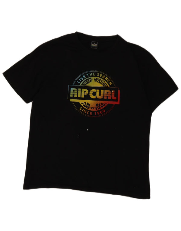Rip Curl muška grafička majica kratkih rukava Srednji crni pamuk