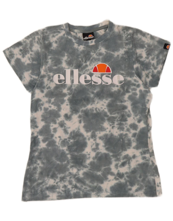 Ellesse Ženska majica kratkih rukava s grafičkim motivima UK 12 Srednje siva Tie Dye Cotton