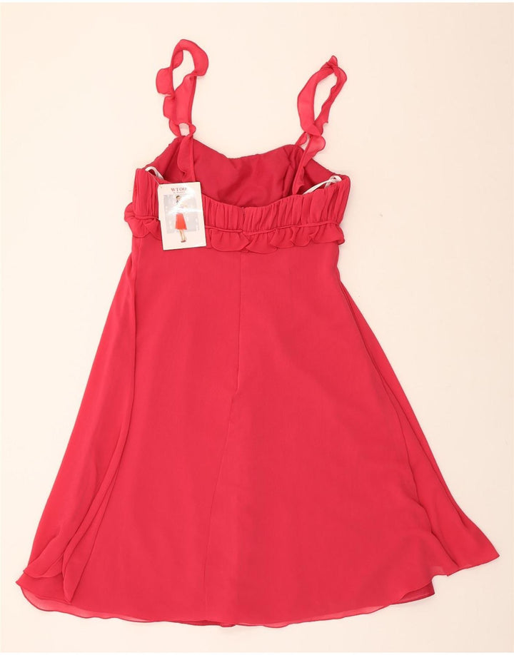 WTOO Womens Sundress UK 10 Small  Red Polyester Vintage Wtoo and Second-Hand Wtoo from Messina Hembry 