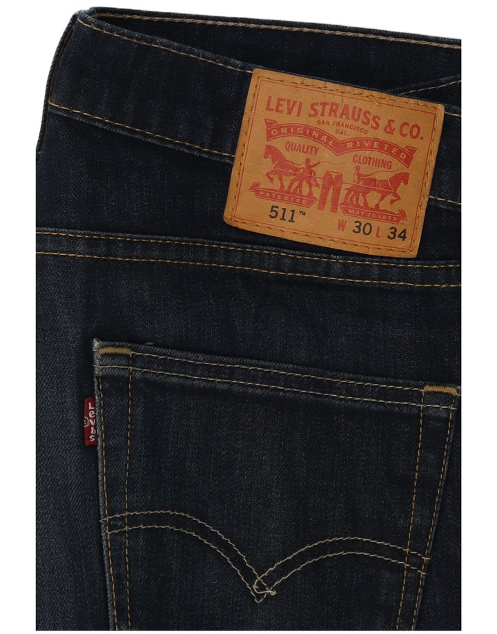 LEVI'S Muške 511 uske traperice W30 L34 tamnoplavi pamuk