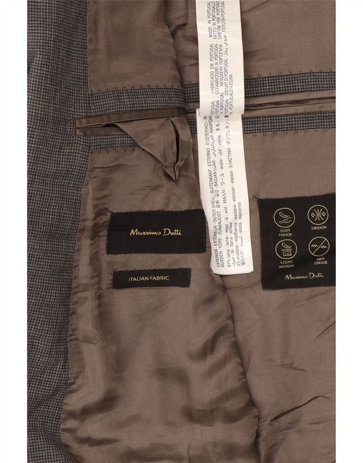 Massimo Dutti muška jakna sa 2 gumba US 46 XL siva karirana vuna