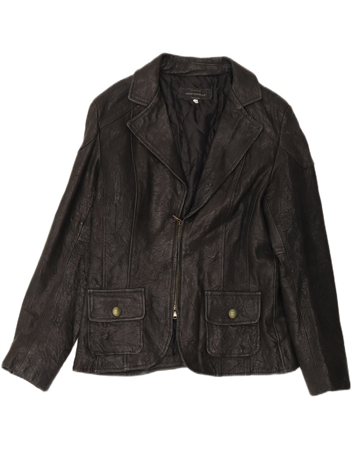MASTERPELLE Womens Leather Jacket IT 50 XL Black Patchwork Leather Vintage Masterpelle and Second-Hand Masterpelle from Messina Hembry 