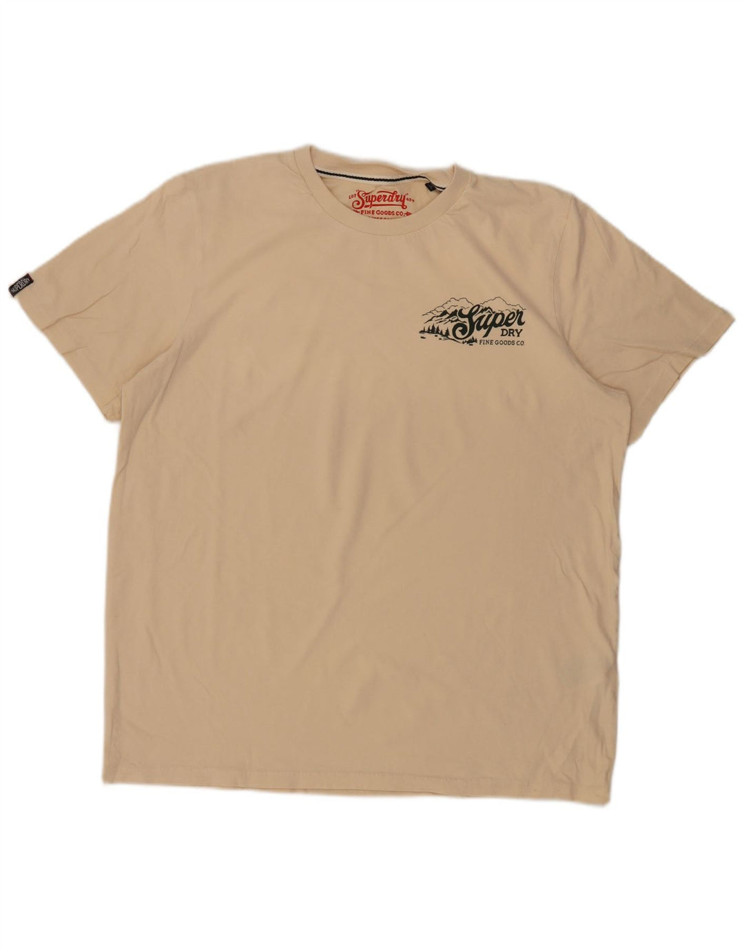 Superdry muška majica kratkih rukava 2XL bež pamuk